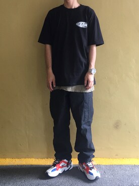 「LMCのアイテム（Tシャツ/カットソー）」を使った、Marsgxxさん（メンズ・180cm）の夏コーディネート