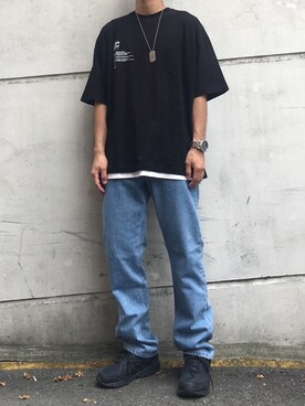 「LMCのアイテム（Tシャツ/カットソー）」を使った、Marsgxxさん（メンズ・180cm）の夏コーディネート