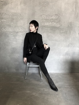 「Ann DEMEULEMEESTER（アンドゥムルメステール）のアイテム（アクセサリー）」を使った、m-ragamuffinさん（レディース・162cm）の春コーディネート