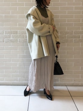 「SALON adam et rope'（サロン アダム エ ロペ）のアイテム（その他アウター）」を使った、miku.さん（レディース・153cm）の秋コーディネート
