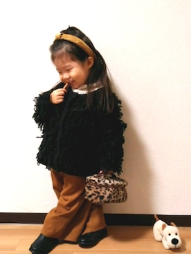 「kids」｜「アイテム（セットアップ）」を使った、yur★takさん（キッズ・90cm）の冬コーディネート