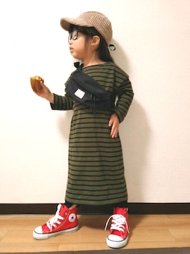 「SEVENDAYS=SUNDAY（セブンデイズサンデイ）のアイテム（ワンピース/ドレス）」を使った、yur★takさん（キッズ・90cm）の秋コーディネート