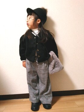 「FREE'S MART（フリーズマート）のアイテム」を使った、yur★takさん（キッズ・90cm）の冬コーディネート