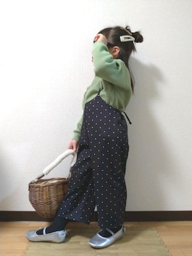 「シルバーシューズ」｜「アイテム（オールインワン・サロペット）」を使った、yur★takさん（キッズ・100cm）の春コーディネート