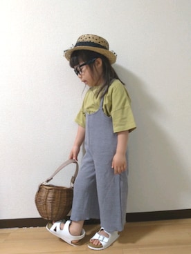 「ZARA（ザラ）のアイテム（サロペット/オーバーオール）」を使った、yur★takさん（キッズ・100cm）の春コーディネート
