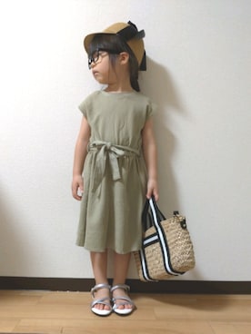 「リボンキャップ」｜yur★takさん（キッズ・100cm）の夏コーディネート