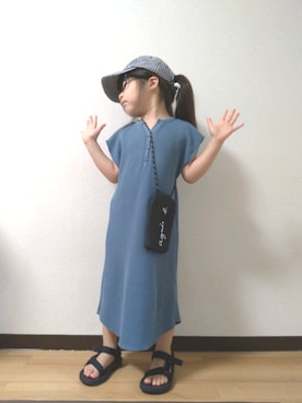 「リボンキャップ」｜yur★takさん（キッズ・100cm）の夏コーディネート