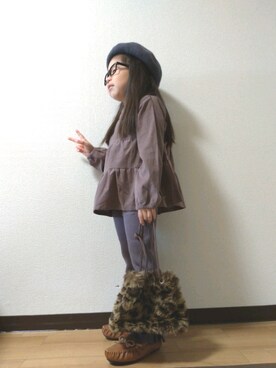 「ラブアンドピース2020」｜「アイテム（モカシン/デッキシューズ）」を使った、yur★takさん（キッズ・110cm）の秋コーディネート