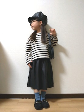 「レザーコーデ」｜「アイテム（その他）」を使った、yur★takさん（キッズ・110cm）の秋コーディネート