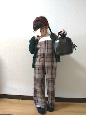 「SEVENDAYS=SUNDAY（セブンデイズサンデイ）のアイテム（オールインワン・サロペット）」を使った、yur★takさん（キッズ・110cm）の秋コーディネート