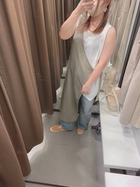 「CFT.（シフト）のアイテム（トップス、ホワイト系）」を使った、Runaさん（レディース）の夏コーディネート