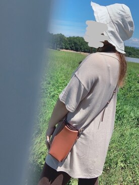 「CFT.（シフト）のアイテム（トップス、ベージュ系）」を使った、Runaさん（レディース）の夏コーディネート