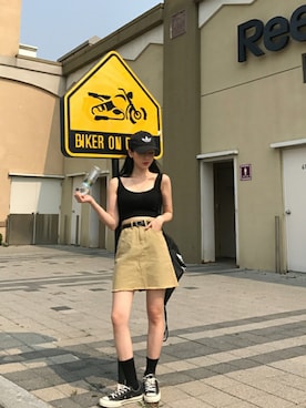 「VANS（バンズ）のアイテム（シューズ、その他）」を使った、o.kisybobbyさん（レディース・158cm）の夏コーディネート