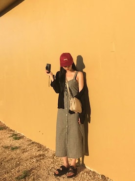 「NIKE（ナイキ）のアイテム（帽子、ホワイト系）」を使った、o.kisybobbyさん（レディース・158cm）の夏コーディネート