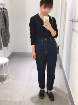 オリジナルワイドリブvネックカーディガンを使った人気ファッションコーディネート Wear