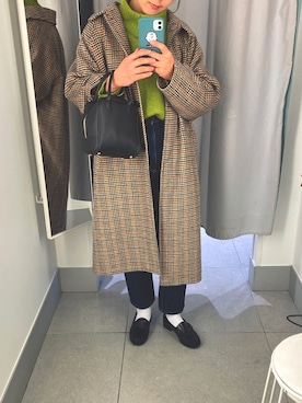 「GLOBAL WORK（グローバルワーク）のマシュマロタッチスタンドプルオーバー/834499（ニット/セーター）」を使った、rosaさん（レディース・150cm）の冬コーディネート