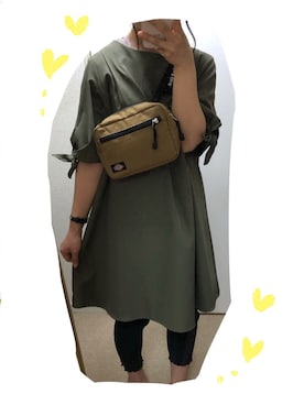 「PAGEBOY（ページボーイ）のアイテム（ワンピース/ドレス、グリーン系）」を使った、ゆいさん（レディース・149cm）の春コーディネート