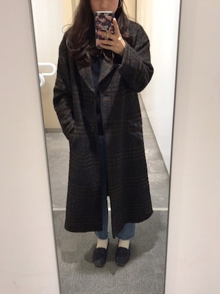 SLOBE IENA（スローブイエナ）の「チェックツィード ロングチェスター