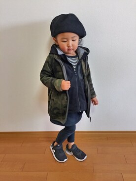 「ナイキスニーカー」｜「アイテム（その他アウター）」を使った、hitamuさん（キッズ・90cm）の春コーディネート