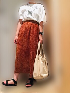 「CASIO（カシオ）の【CASIO/カシオ】 mini ダイバーアナログ（アナログ腕時計）」を使った、こゆさん（レディース・153cm）の秋コーディネート