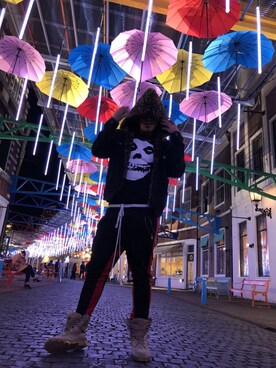 「MISFITS（ミスフィッツ）のアイテム」を使った、セイヤさん（メンズ・185cm）の春コーディネート