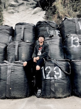 「MISFITS（ミスフィッツ）のアイテム」を使った、セイヤさん（メンズ・185cm）の秋コーディネート