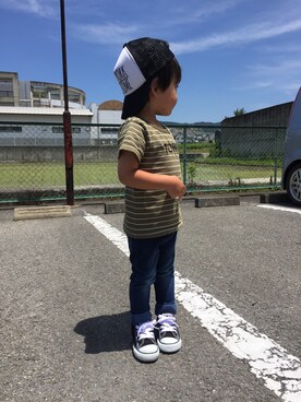 「コンバース」｜atsukiさん（キッズ・90cm）の夏コーディネート