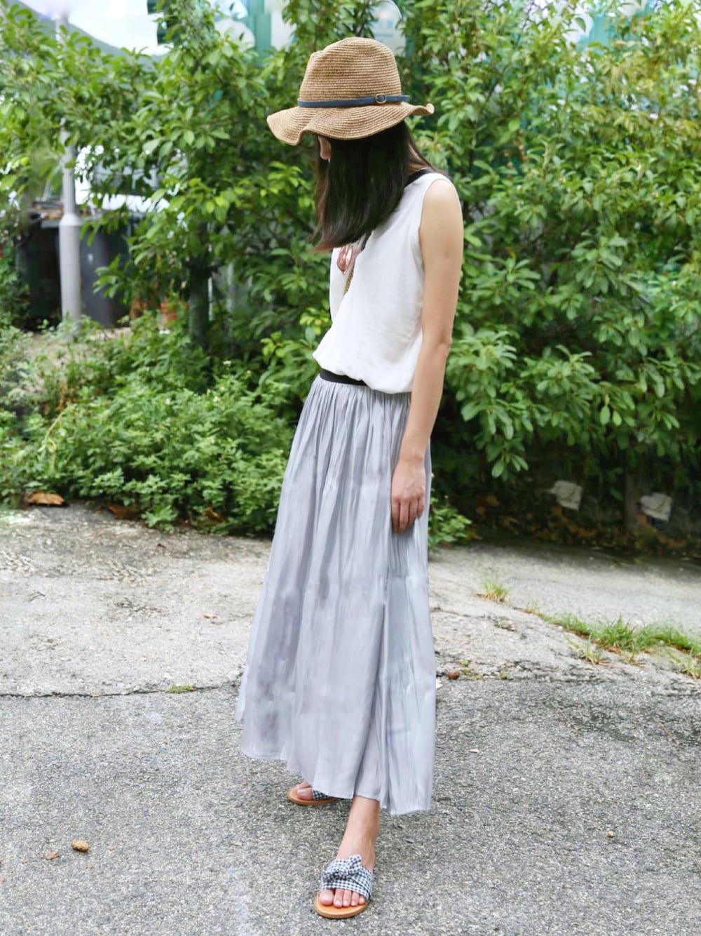 「girl、summer」｜「niko and...のアイテム（ハット、ベージュ系）」を使った、Back To Basicsさん（レディース・165cm）の秋コーディネートの1枚目の写真