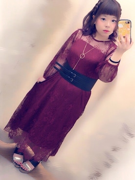 ☪︎石橋瑠奈さん（レディース・147cm）の夏コーディネート