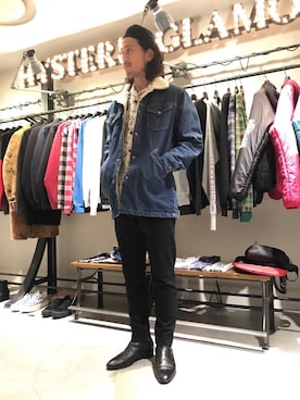 「ランチコート」｜「アイテム（デニムジャケット）」を使った、hyshmt01さん（メンズ・171cm）の秋コーディネート