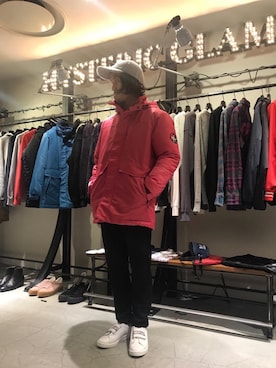 「HYSTERIC GLAMOUR（ヒステリックグラマー）のアイテム（マウンテンパーカー）」を使った、hyshmt01さん（メンズ・171cm）の冬コーディネート