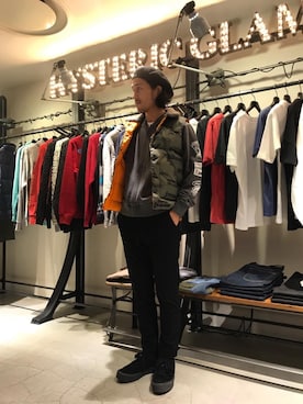 「ロッキーマウンテン」｜「アイテム（ブルゾン）」を使った、hyshmt01さん（メンズ・171cm）の冬コーディネート