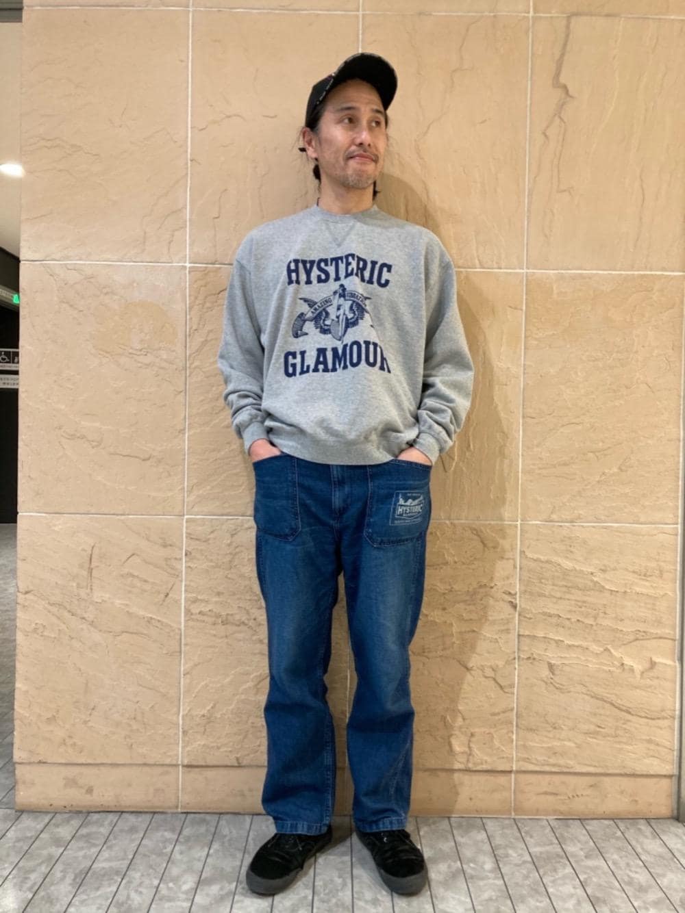 ヒステリックグラマー デニム デッキパンツ ストレート M 綿 麻 HG HYSTERIC GLAMOUR（ヒステリックグラマー）の「HG SIGNBOARD