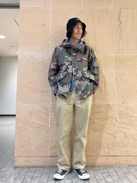 「みりたりー」｜「アイテム（その他アウター）」を使った、hyshmt01さん（メンズ・171cm）の春コーディネート