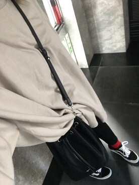 「reca（レカ）のアイテム（スウェット、ベージュ系）」を使った、ぴーさん（レディース・164cm）の秋コーディネート