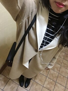 「MUJI」｜「アイテム（その他アウター）」を使った、Asamiさん（レディース・160cm）の秋コーディネート
