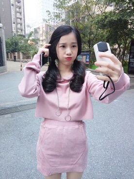 「choosy chu（チュージーチュー）のアイテム」を使った、谢宝宝bubbleさん（レディース・155cm）の春コーディネート