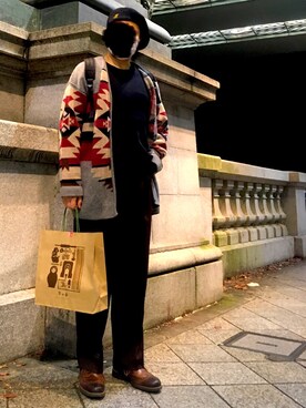 ユニキヨトーゴ使用「FREAK'S STORE（WEB限定 KANGOL/カンゴール  Wool 504）」的時尚穿搭