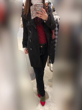 「買い物中」｜Jolieさん（レディース・160cm）の冬コーディネート