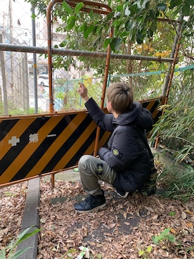 「STONE ISLAND（ストーンアイランド）のアイテム（ジャケット/アウター、ブラック系）」を使った、Y   さん（メンズ）の冬コーディネート