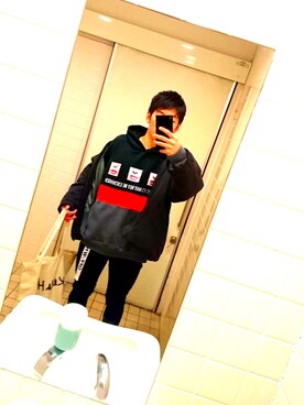 「トイレから失礼しやす」｜「アイテム（ブルゾン）」を使った、ヒョンさん（メンズ・173cm）の冬コーディネート