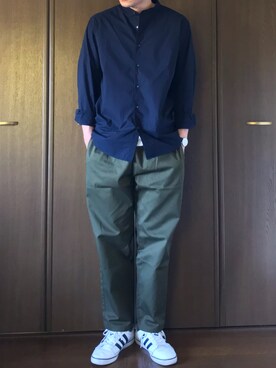 「UNIQLO（ユニクロ）のMEN ドライカラークルーネックT（半袖）（Tシャツ/カットソー）」を使った、amemiyaさん（メンズ・175cm）の春コーディネート