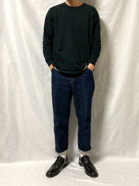 「NANO universe（ナノユニバース）のアイテム（スウェット）」を使った、amemiyaさん（メンズ・174cm）の秋コーディネート