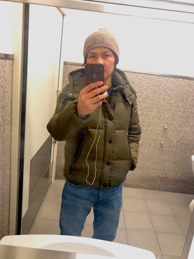「Levi's（リーバイス）の502(TM) レギュラーテーパー CEDAR LIGHT MID OVERT ADV（デニムパンツ）」を使った、slowlygoさん（メンズ・171cm）の冬コーディネート