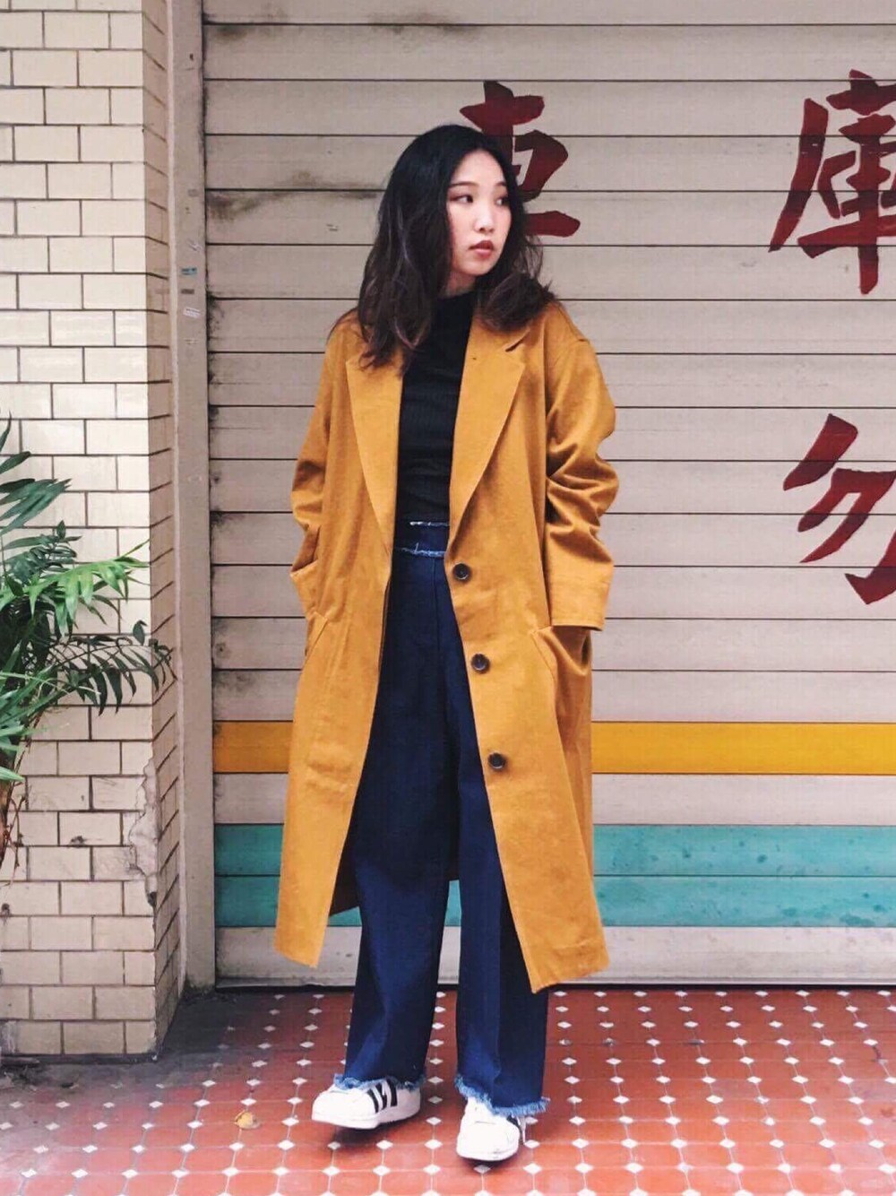 「my basic selectのアイテム（ジャケット/アウター、その他）」を使った、許Karen さん（レディース・160cm）の冬コーディネートの1枚目の写真