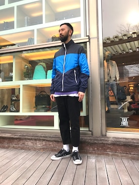 「デニムから始まったライフスタイルブランド」｜「アイテム（ナイロンジャケット）」を使った、Hoshさん（メンズ・182cm）の春コーディネート