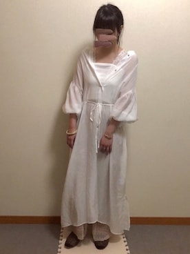「Chico（チコ）のアイテム（シャツワンピース）」を使った、𝖬 𝗂 𝗒 𝗎さん（レディース・157cm）の夏コーディネート