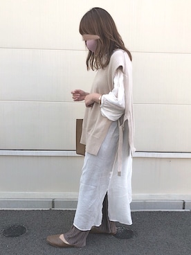 「Chico（チコ）のアイテム（シャツワンピース）」を使った、𝖬 𝗂 𝗒 𝗎さん（レディース・157cm）の秋コーディネート