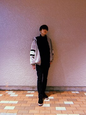 「neos（ネオス）のアイテム（ブルゾン）」を使った、だいごさん（メンズ・175cm）の冬コーディネート