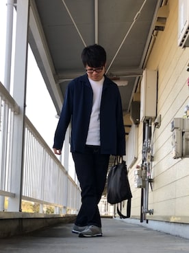 「パーマ風」｜なかむらしょうさん（メンズ・169cm）の春コーディネート